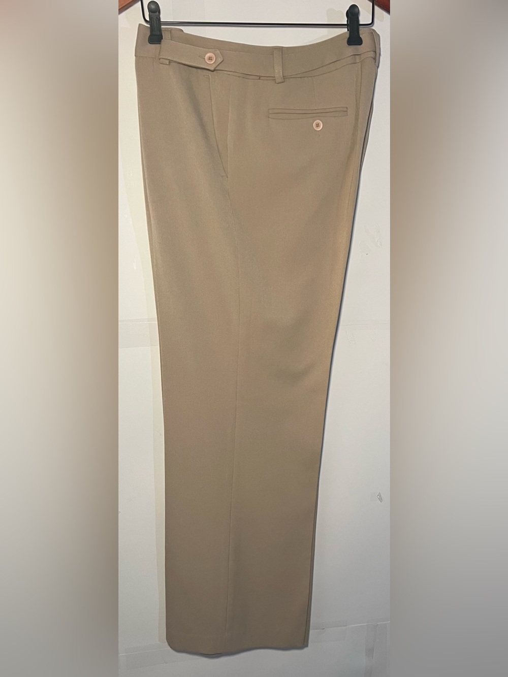 Liz Claiborne Sloane Size 12 Taupe Khaki Tailored Straight Leg Dress Pants